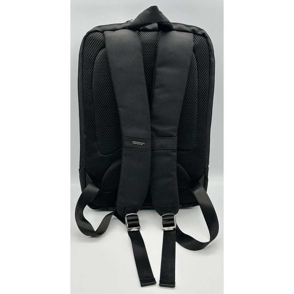 Cocoon Slim Tech 15.6 Laptop Backpack NBC Peacock Logo Grid-It Organizer Black